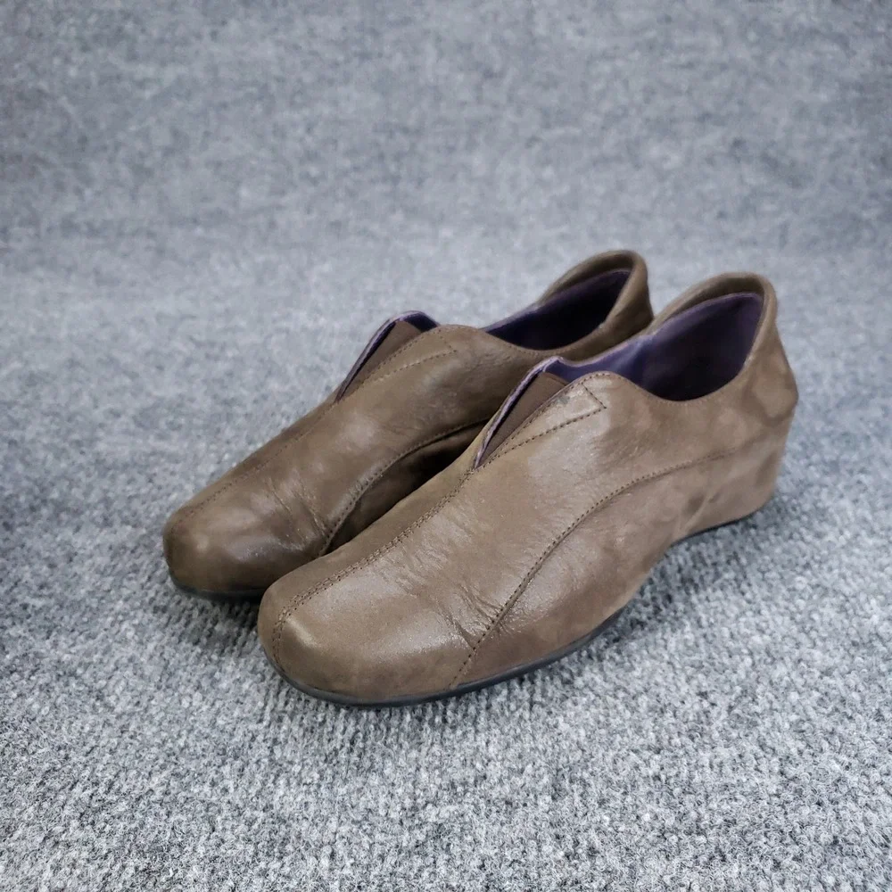 Vaneli Marka Tartufo Planet‎ Shoes Womens Size 8M Brown Wedge Slip On Comfort